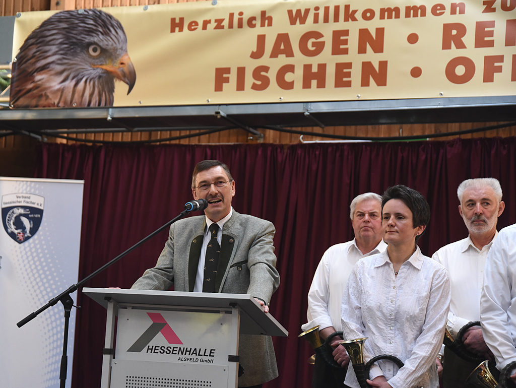 Prof. Dr. Jürgen Ellenberger auf der Jagdmesse in Alsfeld