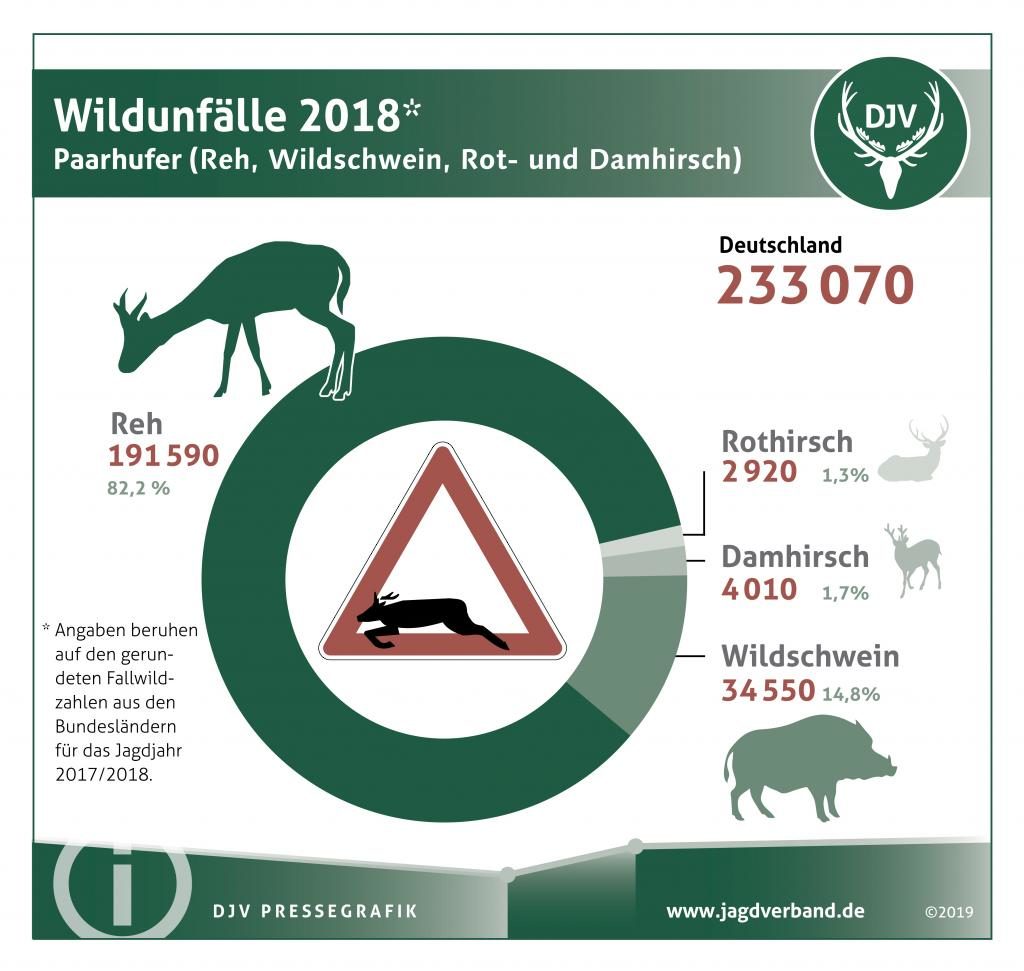 Wildunfallstatistik 2018, DJV