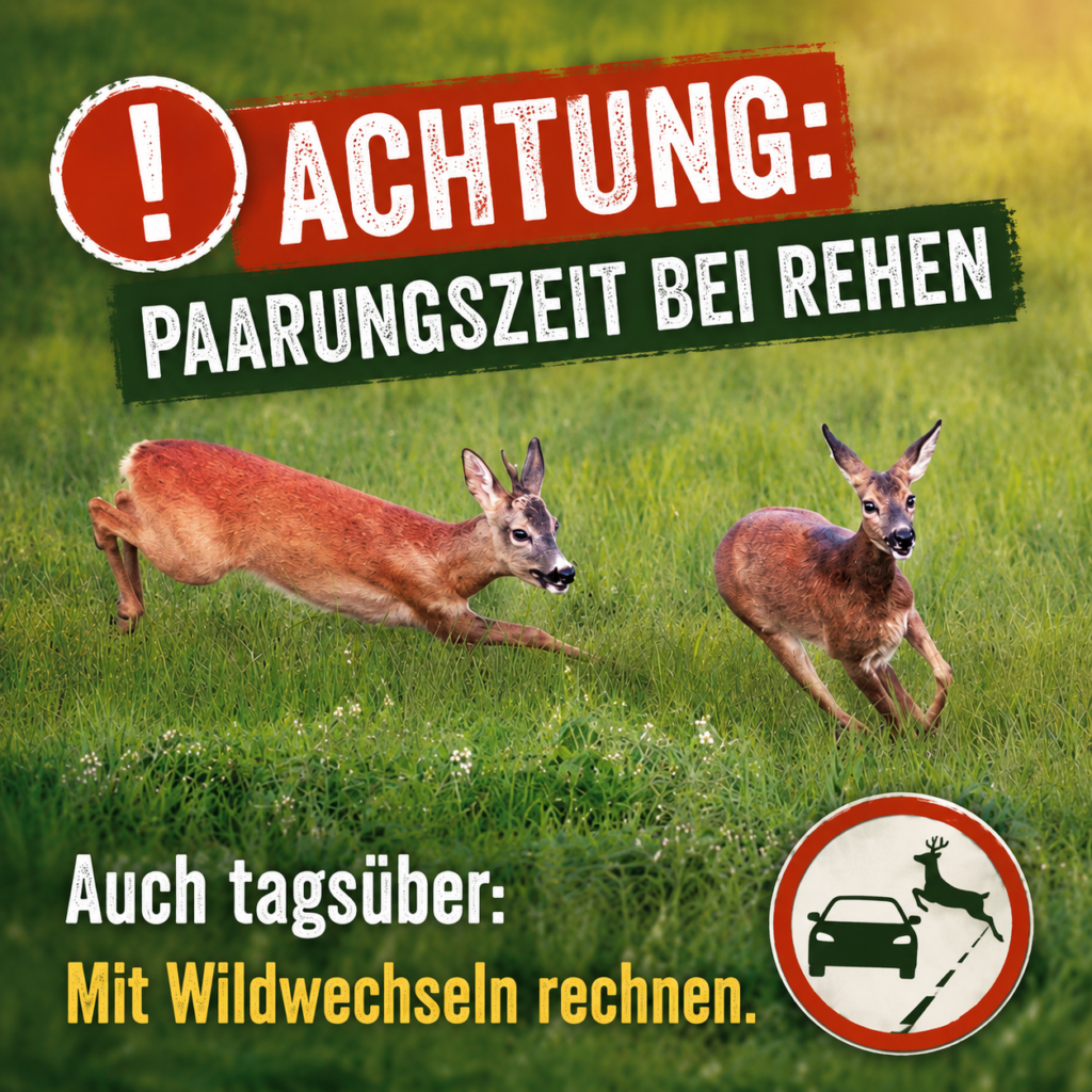 Rehwild in der Blattzeit